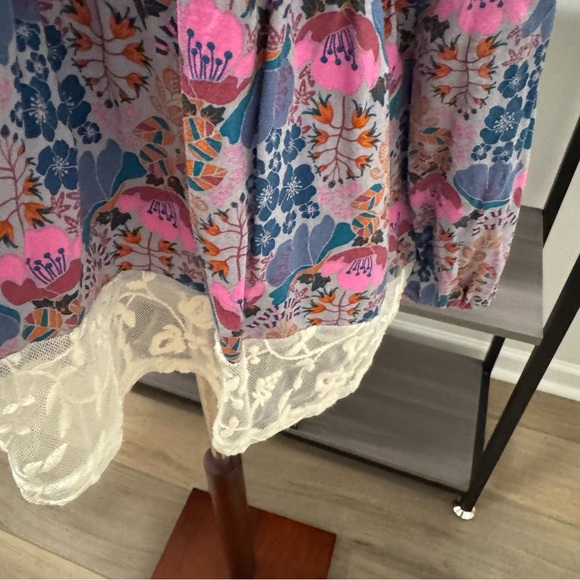 Matilda Jane Floral Lace Boho Tunic Top – Size Large - Picture 3 of 8